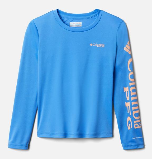 Columbia PFG Tidal T-Shirt Blue For Girls NZ1792 New Zealand